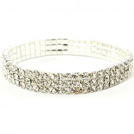 3 Lines Rhinestone Bracelet