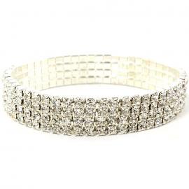 4 Lines Rhinestone Bracelet