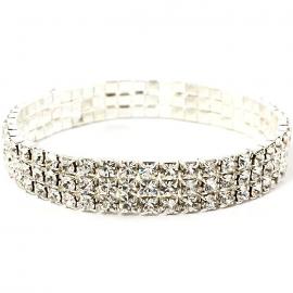 3 Lines Rhinestone Bracelet