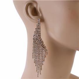 Rhinestone Fringed Earring