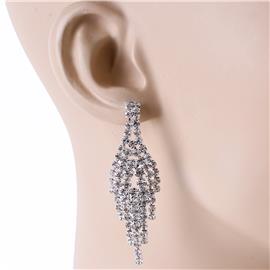 Rhinestone Fringed Earring