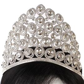 Rhinestones Round Crown Tiara