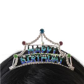 Rhinestone Happy Birthday Tiara