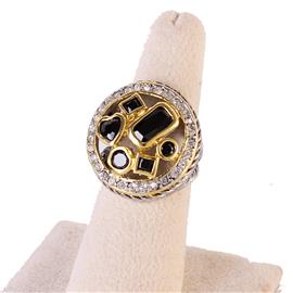 ""7" Round Design CZ Ring "