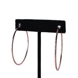 "".50" Endless Texture Hoop Earring"