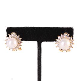 CZ Pearl Earring