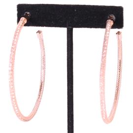 Mesh Stones Hoop Earring