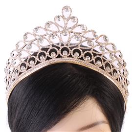 Rhinestones Tear Shape Tiara