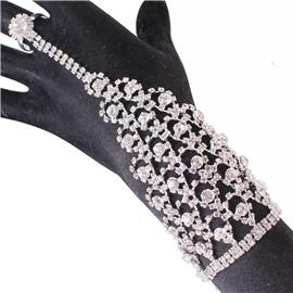 Rhinestone Bracelet with Ring