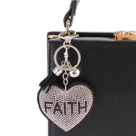 Foamy Heart Faith Key Chain