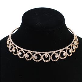 Rhinestones Choker Necklace