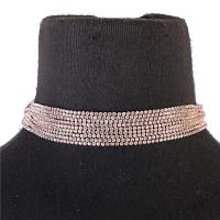 Rhinestone 9 Row Choker