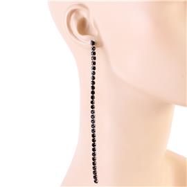 Rhinestones Long Earring