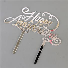 Acrylic Happy Annniversary Cake Topper