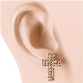 Rhinestone Cross Earring