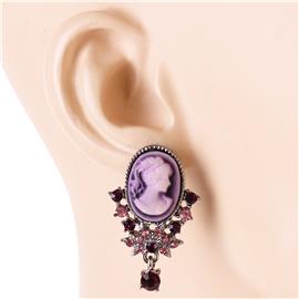 Cameo With Stone Earring