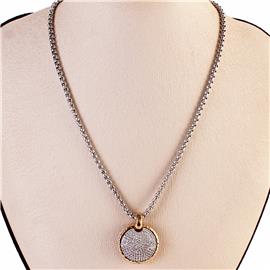 CZ Casting Round Necklace