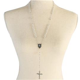 Stainless Steel Rosary Necklace