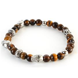 Stainless Steel Skull Beads Bracelet