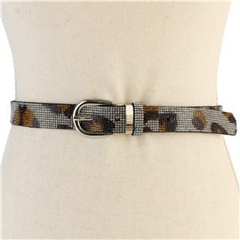 Rhinestones Animal Print Belt