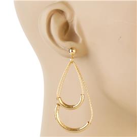 Metal Teardrop Dangling Earring