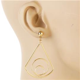 Metal Triangle Dangling Earring