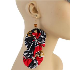 Fashion Print Round Drop Earring