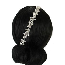 Crystal Flower Wired Headband