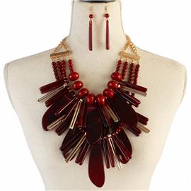 Fashion Semi-Stones Necklace Set