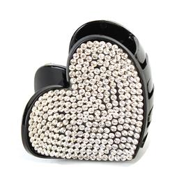 Rhinestones Acrylic Heart Hair Claw