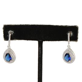 CZ Oval Dangling Earring