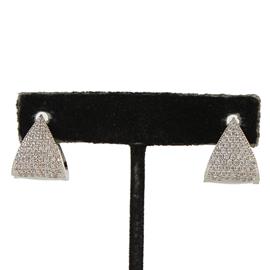 CZ Casting Triangle Hoop Earring