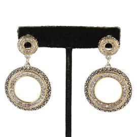 CZ Circle Dangling Earring