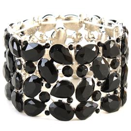 Crystal Oval Stretch Bracelet