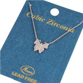 CZ Butterfly Pednant Necklace