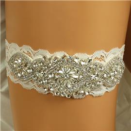 Rhinestones Flower Wedding Garter