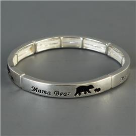 "Metal "Mama Bear " Bracelet "