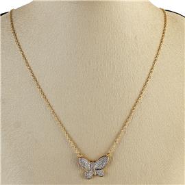 CZ Pendant Butterfly Necklace