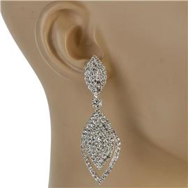 Rhinestone Oval Earring