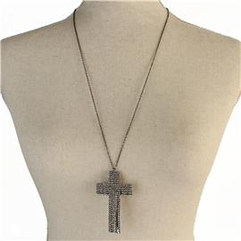 Rhinestone Cross Necklace