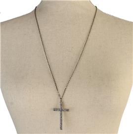 Rhinestone Cross Necklace