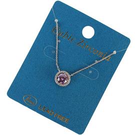 CZ Round Necklace