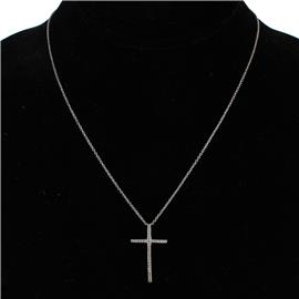 Cubic Zirconia Cross Necklace