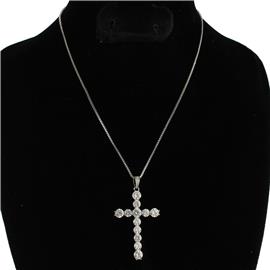 Cubic Zirconia Cross Necklace