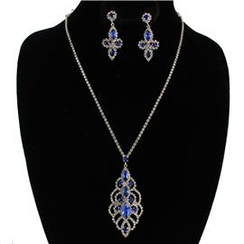 Rhinestone Fashion Necklace Set