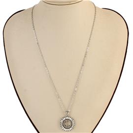 "Rhinestone "L" Necklace "