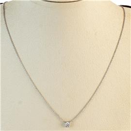 Cubic Zirconia Round Dangling Necklace