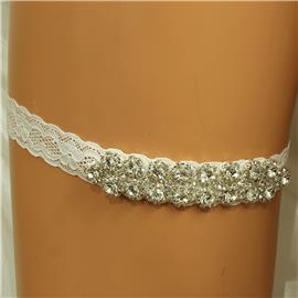 Rhinestones Casting Laces Wedding Garter