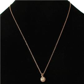 CZ Pendant Sphere Necklace