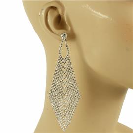 Rhinestones Long Earring